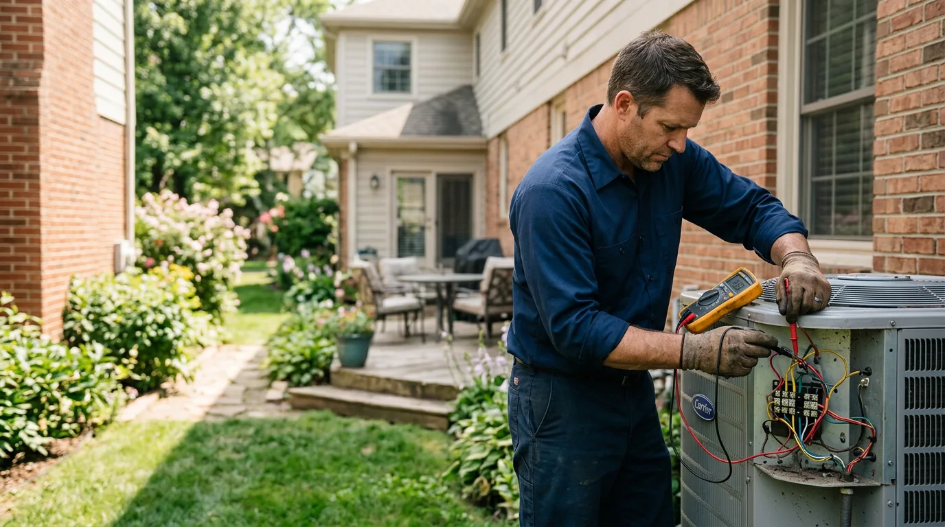 HVAC technician working near Ottawa Lake, MI